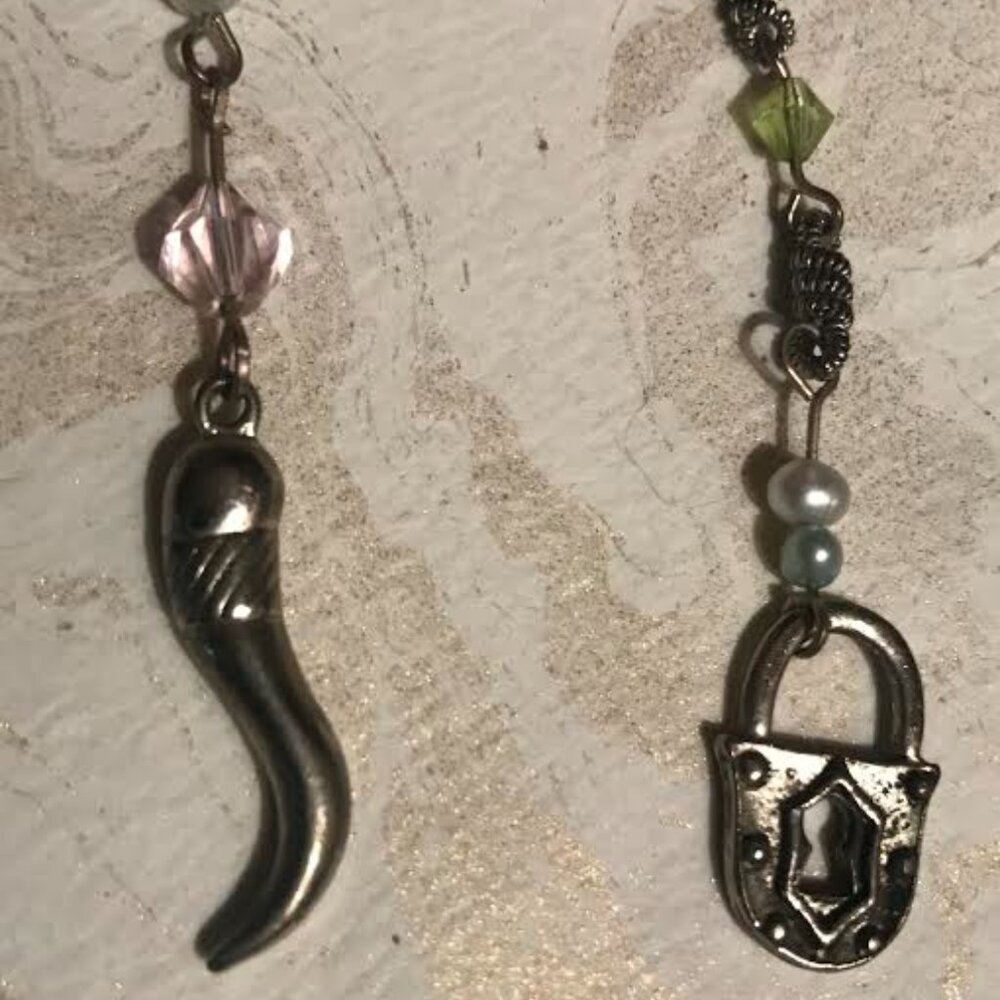 Two Pairs of Asymmetric Drop Statement Earrings for a price of one - Picture 2 of 5